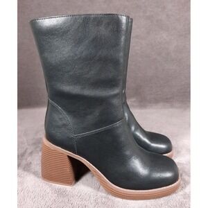 Sun + Stone Womens Aleenn Mid-Calf Boots | Black |‎ 9.5 Medium